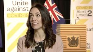 New Zealand Prime Minister Jacinda Ardern looks up when an earthquake struck during a live television interview in Wellington, New Zealand on Monday.(AP Photo) New Zealand Prime Minister Jacinda Ardern looks up when an earthquake struck during a live television interview in Wellington, New Zealand on Monday.(AP Photo)