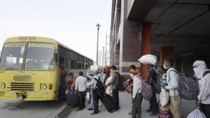 Rajshekhar, the managing director of Uttar Pradesh State Road Transport Corporation also mentioned that final date, time and modalities of operation completely depend on the decision about the lockdown and its lifting.(Sunil Ghosh/HT file photo) Rajshekhar, the managing director of Uttar Pradesh State Road Transport Corporation also mentioned that final date, time and modalities of operation completely depend on the decision about the lockdown and its lifting.(Sunil Ghosh/HT file photo)