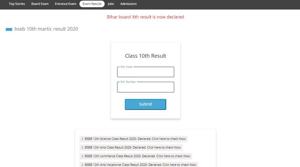 BSEB Bihar Board 10th result 2020.(Screengrab) BSEB Bihar Board 10th result 2020.(Screengrab)