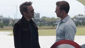 Chris Evans and Robert Downey Jr in a still from Avengers: Endgame. Chris Evans and Robert Downey Jr in a still from Avengers: Endgame.