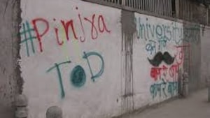 Pinjra Tod activists Natasha Narwal and Devangana Kalita were produced before a duty magistrate inside the Mandoli jail on Tuesday.(Facebook) Pinjra Tod activists Natasha Narwal and Devangana Kalita were produced before a duty magistrate inside the Mandoli jail on Tuesday.(Facebook)