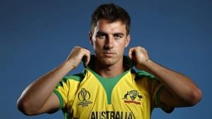 Pat Cummins of Australia poses during an Australia ICC One Day World Cup Portrait Session.(Getty Images)