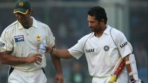 File image of Sachin Tendulkar and Shoaib Akhtar.(Getty) File image of Sachin Tendulkar and Shoaib Akhtar.(Getty)