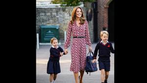 Kate Middleton with George and Charlotte. (representational image)(Instagram/@kensingtonpalace) Kate Middleton with George and Charlotte. (representational image)(Instagram/@kensingtonpalace)