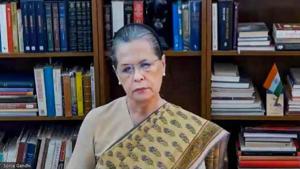 In a video message posted as part of the Congress’s nationwide online campaign, Sonia Gandhi also urged the Centre to unlock its coffers to help those affected by the Covid-19-induced lockdown.(PTI) In a video message posted as part of the Congress’s nationwide online campaign, Sonia Gandhi also urged the Centre to unlock its coffers to help those affected by the Covid-19-induced lockdown.(PTI)