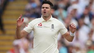 England's James Anderson reacts.(Action Images via Reuters)