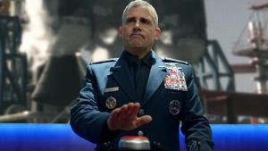 Space Force review: Steve Carell in a still from the new Netflix show.(Netflix) Space Force review: Steve Carell in a still from the new Netflix show.(Netflix)