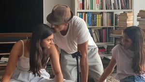 Arjun Rampal recently shared a picture with his daughters Myra and Mahikaa. Arjun Rampal recently shared a picture with his daughters Myra and Mahikaa.