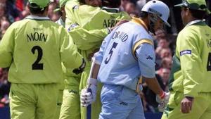 Rahul Dravid against Pakistan in 1999 World Cup(Twitter) Rahul Dravid against Pakistan in 1999 World Cup(Twitter)