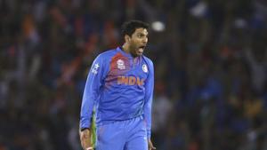 Yuvraj Singh of India celebrates after taking the wicket of Steve Smith of Australia during the ICC WT20 India Group 2 match between India and Australia at I.S. Bindra Stadium on March 27, 2016 in Mohali, India.(Getty Images) Yuvraj Singh of India celebrates after taking the wicket of Steve Smith of Australia during the ICC WT20 India Group 2 match between India and Australia at I.S. Bindra Stadium on March 27, 2016 in Mohali, India.(Getty Images)