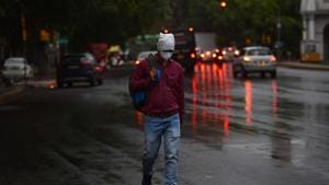 New Delhi, India - May 29, 2020: Commuters seen on road amid rainfall, in Connaught Place, New Delhi, India, on Friday, May 29, 2020. (Photo by Sanchit Khanna/ Hindustan Times)(Sanchit Khanna/HT PHOTO) New Delhi, India - May 29, 2020: Commuters seen on road amid rainfall, in Connaught Place, New Delhi, India, on Friday, May 29, 2020. (Photo by Sanchit Khanna/ Hindustan Times)(Sanchit Khanna/HT PHOTO)