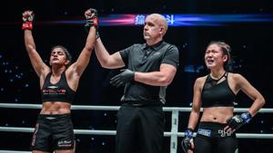 Ritu Phogat on her debut.(ONE Championship) Ritu Phogat on her debut.(ONE Championship)