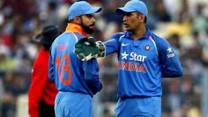 Virat Kohli (L) and MS Dhoni IR)(Twitter) Virat Kohli (L) and MS Dhoni IR)(Twitter)