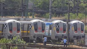 “In light of the guidelines issued by the government, Metro services will remain closed for commuters until further notice,” the Delhi Metro Rail Corporation (DMRC) tweeted.(Vipin Kumar/HT Photo) “In light of the guidelines issued by the government, Metro services will remain closed for commuters until further notice,” the Delhi Metro Rail Corporation (DMRC) tweeted.(Vipin Kumar/HT Photo)