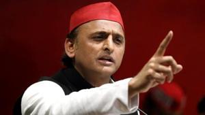 File photo of Samajwadi Party National President Akhilesh Yadav addressing a press conference.(ANI) File photo of Samajwadi Party National President Akhilesh Yadav addressing a press conference.(ANI)