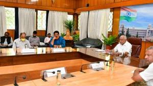 Two of the deputy CM’s Lakshman Savadi and CN Ashwath Narayan also claimed that while there was no dissension in the party, there were some issues which need to be addressed. (Photo @BSYBJP) Two of the deputy CM’s Lakshman Savadi and CN Ashwath Narayan also claimed that while there was no dissension in the party, there were some issues which need to be addressed. (Photo @BSYBJP)