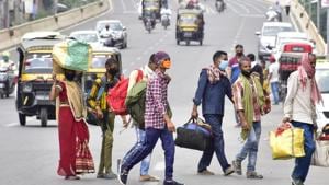 The report contributes fatigue among bus and truck drivers, hired to transport migrants, combined with over speeding and poor engineering of roads as the top reason for deaths. (Photo by Sameer Sehgal/Hindustan Times) The report contributes fatigue among bus and truck drivers, hired to transport migrants, combined with over speeding and poor engineering of roads as the top reason for deaths. (Photo by Sameer Sehgal/Hindustan Times)