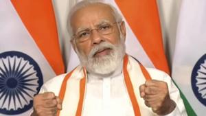 Prime Minister Narendra Modi addresses the annual session of the Confederation of Indian Industry (CII) on its 125th anniversary via video link, in New Delhi on June 2, 2020.(PTI) Prime Minister Narendra Modi addresses the annual session of the Confederation of Indian Industry (CII) on its 125th anniversary via video link, in New Delhi on June 2, 2020.(PTI)