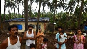 The three families live at a secluded section of Varsoli Beach in Alibaug which is less than 2 kilometres from the Raigad district administration office.(HT Photo/Satish Bate) The three families live at a secluded section of Varsoli Beach in Alibaug which is less than 2 kilometres from the Raigad district administration office.(HT Photo/Satish Bate)