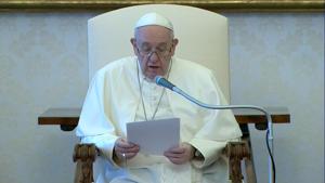 Pope Francis speaks during his weekly general audience after giving a message to people of the United States, honouring George Floyd.(via REUTERS) Pope Francis speaks during his weekly general audience after giving a message to people of the United States, honouring George Floyd.(via REUTERS)