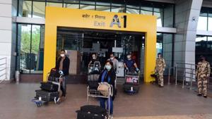 Airport Authority of India (AAI) officials said that two flights were diverted and a flight was cancelled due to the inclement weather condition.(HT photo/ Shankar Narayan) Airport Authority of India (AAI) officials said that two flights were diverted and a flight was cancelled due to the inclement weather condition.(HT photo/ Shankar Narayan)