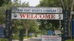 SIRI FORT SPORTS COMPLEX on Monday August 27. Photograph: Sunil Saxena/ HT HTnews 28Pubaug2007 HTPHOTO SIRI FORT SPORTS COMPLEX on Monday August 27. Photograph: Sunil Saxena/ HT HTnews 28Pubaug2007 HTPHOTO