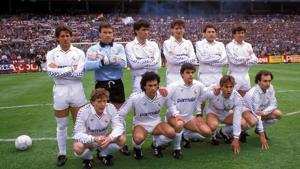 The Real Madrid team of the mid 1980s that dominated Spanish football. The Real Madrid team of the mid 1980s that dominated Spanish football.