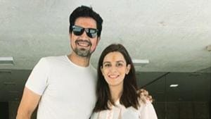 Sumeet Vyas with wife Ekta Kaul. Sumeet Vyas with wife Ekta Kaul.
