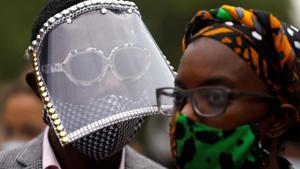 People wear protective face masks as they attend a public memorial after the death in Minneapolis police custody of George Floyd in the Brooklyn borough of New York City, New York. (Representational)(REUTERS) People wear protective face masks as they attend a public memorial after the death in Minneapolis police custody of George Floyd in the Brooklyn borough of New York City, New York. (Representational)(REUTERS)