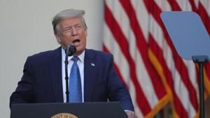 President Donald Trump on Friday declared it was “a great day” for George Floyd as he discussed a strong jobs report for the country. President Donald Trump on Friday declared it was “a great day” for George Floyd as he discussed a strong jobs report for the country.