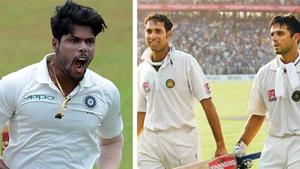 File image of Umesh Yadav and Rahul Dravid and VVS Laxman together.(HT Collage) File image of Umesh Yadav and Rahul Dravid and VVS Laxman together.(HT Collage)