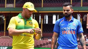 India captain Virat Kohli with Australia skipper Aaron Finch.(AP) India captain Virat Kohli with Australia skipper Aaron Finch.(AP)
