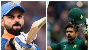 File image of Virat Kohli and Babar Azam.(HT Collage) File image of Virat Kohli and Babar Azam.(HT Collage)