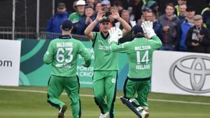Ireland cricketers celebrate a wicket during an ODI against England last year.(Getty Images) Ireland cricketers celebrate a wicket during an ODI against England last year.(Getty Images)