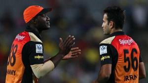 File image of Darren Sammy and Irfan Pathan.(IPL) File image of Darren Sammy and Irfan Pathan.(IPL)