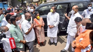 Pawar tweeted that he had begun his tour of coastal Konkan region to review the cyclone damage.(Photo: Clyde_Crasto/ Twitter) Pawar tweeted that he had begun his tour of coastal Konkan region to review the cyclone damage.(Photo: Clyde_Crasto/ Twitter)