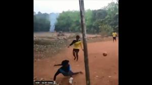 The image shows the keeper saving a goal.(Twitter/@theafcdotcom) The image shows the keeper saving a goal.(Twitter/@theafcdotcom)