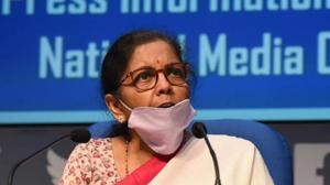 Union Minister of Finance and Corporate Affairs Nirmala Sitharaman during the detailing the Centre’s economic stimulus package in New Delhi on Friday.(Sonu Mehta/HT Photo) Union Minister of Finance and Corporate Affairs Nirmala Sitharaman during the detailing the Centre’s economic stimulus package in New Delhi on Friday.(Sonu Mehta/HT Photo)
