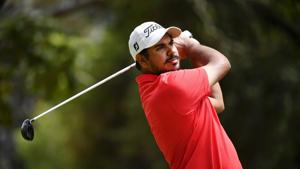 Gaganjeet Bhullar plays a shot on the 3rd hole during Day Two of the Magical Kenya Open Presented by Absa.(Getty Images) Gaganjeet Bhullar plays a shot on the 3rd hole during Day Two of the Magical Kenya Open Presented by Absa.(Getty Images)