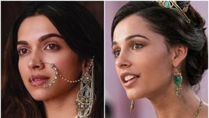 Naomi Scott as Princess Jasmine in Aladdin, and Deepika Padukone as Mastani in Bajirao Mastani.