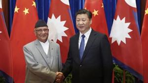 Domestic politics apart, the map also helps KP Oli score points with Beijing, Nepal’s other giant neighbour.(AFP file photo) Domestic politics apart, the map also helps KP Oli score points with Beijing, Nepal’s other giant neighbour.(AFP file photo)