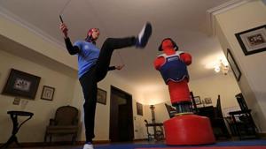 Hedaya Malak Wahba, Egyptian Taekwondo practitioner and 2016 Rio Olympics bronze medallist, works out at her home as she trains for the postponed Tokyo Olympic Games amid the spread of the coronavirus disease (COVID-19), in Cairo, Egypt June 4, 2020. Picture taken June 4, 2020. REUTERS/Amr Abdallah Dalsh(REUTERS) Hedaya Malak Wahba, Egyptian Taekwondo practitioner and 2016 Rio Olympics bronze medallist, works out at her home as she trains for the postponed Tokyo Olympic Games amid the spread of the coronavirus disease (COVID-19), in Cairo, Egypt June 4, 2020. Picture taken June 4, 2020. REUTERS/Amr Abdallah Dalsh(REUTERS)