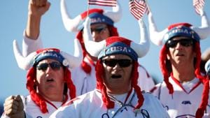 Team USA fans during practice.(REUTERS) Team USA fans during practice.(REUTERS)