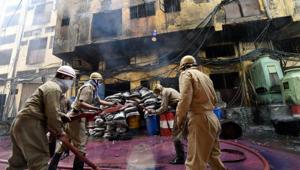 Officials say in rescue missions, a firefighter cannot keep a distance from those in distress. They also said authorities usually don’t tell them if the spot is a Covid hot spot or not.(PTI File Photo) Officials say in rescue missions, a firefighter cannot keep a distance from those in distress. They also said authorities usually don’t tell them if the spot is a Covid hot spot or not.(PTI File Photo)
