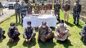 Handwara Police has busted an Lashkar e Taiba (LeT) narco-terror module in the Kashmir valley.(ANI Photo/File/Representative) Handwara Police has busted an Lashkar e Taiba (LeT) narco-terror module in the Kashmir valley.(ANI Photo/File/Representative)