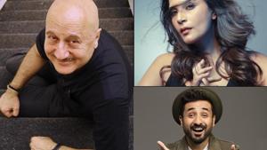 Anupam Kher, Richa Chadha and Vir Das have shared their respective series’ on social media. Anupam Kher, Richa Chadha and Vir Das have shared their respective series’ on social media.