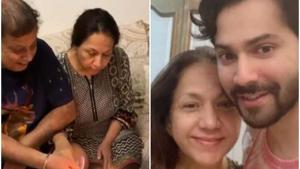 Varun Dhawan celebrated his mother’s birthday with the entire family. Varun Dhawan celebrated his mother’s birthday with the entire family.