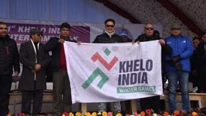 Union Minister for Sports and Youth Affairs Kiran Rijiju during winter sport program Khelo India.(Waseem Andrabi / Hindustan Times) Union Minister for Sports and Youth Affairs Kiran Rijiju during winter sport program Khelo India.(Waseem Andrabi / Hindustan Times)