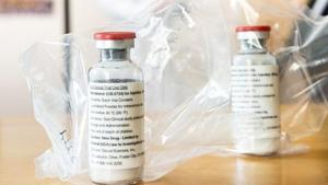 Two ampules of Remdesivir are pictured during a news conference at the University Hospital Eppendorf (UKE) in Hamburg, Germany(REUTERS) Two ampules of Remdesivir are pictured during a news conference at the University Hospital Eppendorf (UKE) in Hamburg, Germany(REUTERS)