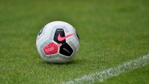 FILE PHOTO: Soccer Football - Pre Season Friendly - Northampton Town v Sheffield United - Sixfields Stadium, Northampton, Britain - July 20, 2019 General view of the new Premier League ball on the pitch before the match Action Images via Reuters/Adam Holt/File Photo(Action Images via Reuters) FILE PHOTO: Soccer Football - Pre Season Friendly - Northampton Town v Sheffield United - Sixfields Stadium, Northampton, Britain - July 20, 2019 General view of the new Premier League ball on the pitch before the match Action Images via Reuters/Adam Holt/File Photo(Action Images via Reuters)